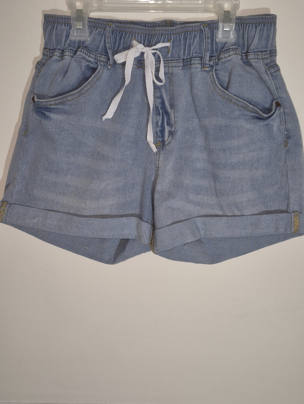 DOLLHOUSE JUNIOR Denim Drawstring Shorts
